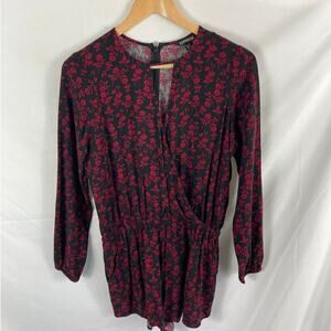 Express Floral Long Sleeve Romper Size Small